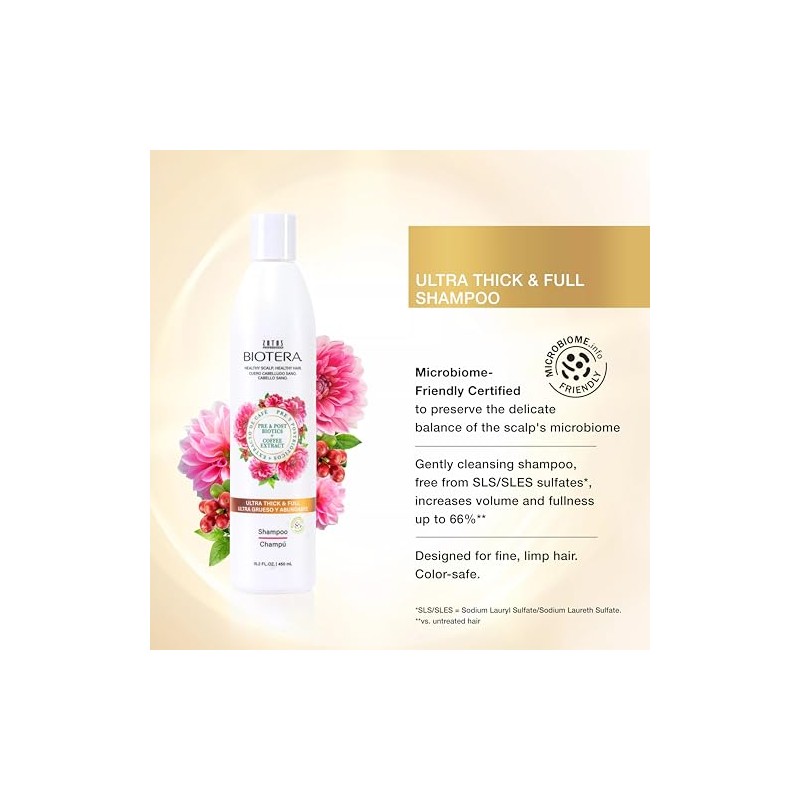 Biotera Ultra Thick & Full Volumizing Shampoo for Fine, Limp