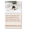 Floppy Ears Design Waterproof Breathable Duvet Comforter Cover Protector, Full/Queen
