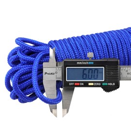 jijAcraft Nylon Rope - 100 Feet Royal Blue, 1/4 Inch Solid Braided Rope for Multi-Purpose Tie Down, Clothesline, Gardening, Craft Projects