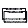 Christian License Plate Frame with Bible Verse Scripture Sayings (Romans