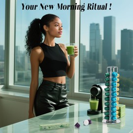 Matcha Green Tea Capsule Ceremonial Grade, Recyclable Original Line Aluminium Capsules,100% Nespresso Compatible Pods,10 Count (Pack of 1)