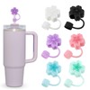 6PCS Silicone Straw Cover, Reusable Straws Tips Protectors