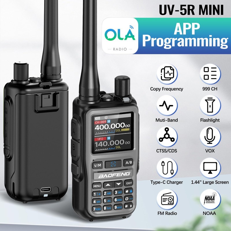 Baofeng Radio UV-5R Mini Ham Radio Long Range Handheld Two