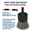 Weiler 10022 1" Crimped Wire End Brush, .0104" Stainless Steel