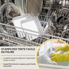 Set di 2 stampi quadrati per torte, in acciaio inox,