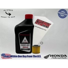Honda Cyclemax Standard GN4 10W-40 Oil Change Kit fits 2021-2025 Honda Trail 125 CT125