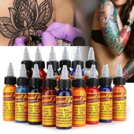 Unbranded Eternal Tattoo Ink Set 16 Colors Set 1oz 30ml Permanent See Professional 16pcs