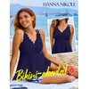 Hanna Nikole Women's Tankini Set V-Neck and Wavy Edge Two