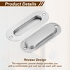 PATIKIL Recessed Finger Flush Pulls 4" 2 Pcs Pocket Door