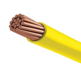 PHAT SATELLITE INTL 225ft Yellow Pure Copper Grounding Cable Stranded Wire 10AWG (#10 Gauge) THHN/THWN-2 Fire Retardant PVC Insulation Electrical Surge Ground Protection Earth Wire (225 feet, Yellow)