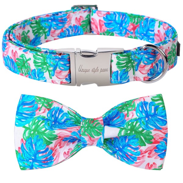 Unique style paws Pet Collar with Bow Tie, Comfortable and