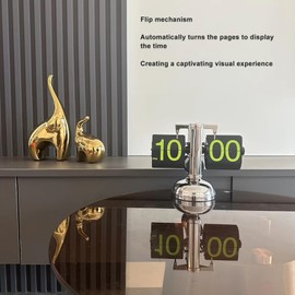 Flip Clock Vintage Desk Clock Retro Flip Down Clock Flip Digital Clock Car Flip Clock Mechanical Clock Car Flip Clock Desk Clock for Home Office Decor