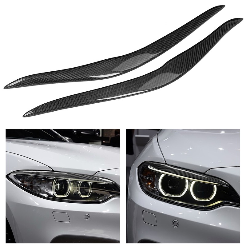 Carbon Fiber Car Headlight Eyebrow Eyelids Fits for F87 M2