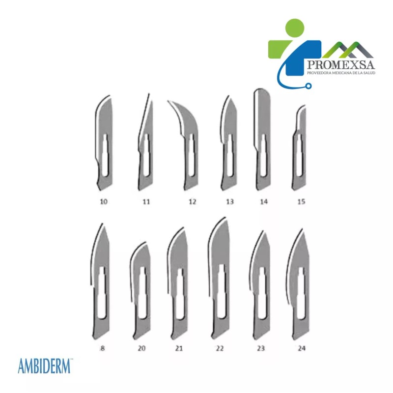 Ambiderm Hoja Para Bisturí Acero Al Carbón Ambiderm Caja 100