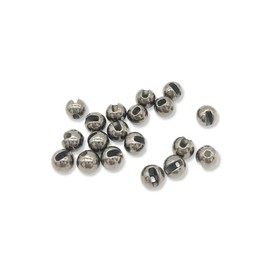 Orurdo QB500120b03n0 Tungsten Fly Tying Beads, Round Shape, Vertical Slit Type, Pack of 50 (Black Nickel, 0.1 inch (2.5 mm)