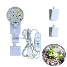 Aquarium Clip Light, Clip Type, Aquarium Light, Aquarium Light, Adjustable Angle, 6W, 4 Color Lighting, 3 Stage Dimming, Small, Lightweight, High Brightness, Low Energy, Aquarium Plant Cultivation,