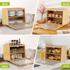 GarveeHome Bamboo Bread Box for Kitchen Counter, Double Layer Large