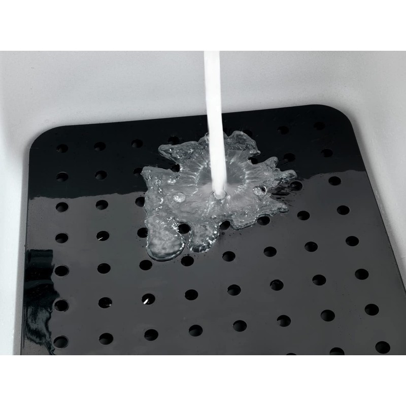 WENKO 2005571100 Sink mat Kristall Black - extra strong, square,
