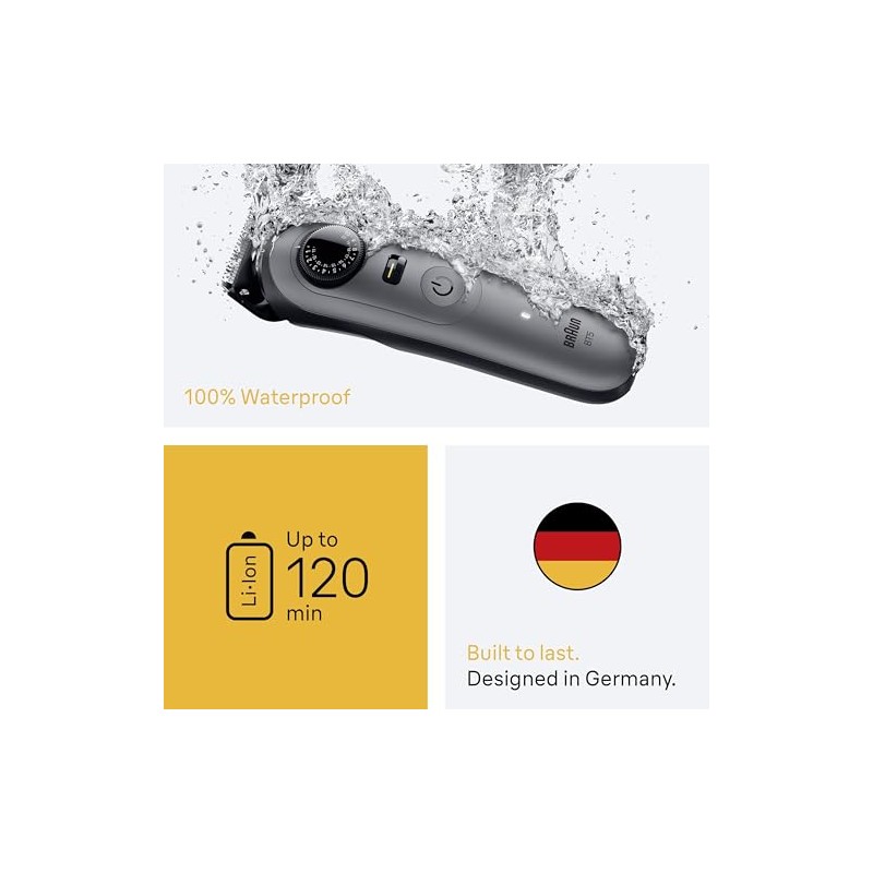 Braun Series 5 Beard Trimmer, BT5525, Grey - 5 Styling