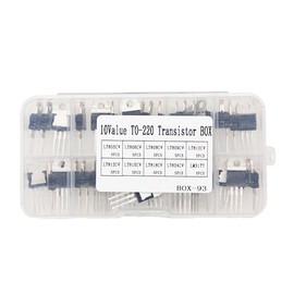 MERICDA 10-Type 50PCS LM317 L7805 L7806 L7808 L7809 L7810 L7812 L7815 L7818 L7824 TO-220 3-Terminal Positive Voltage Regulator Kit with Storage Case