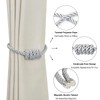 BEL AVENIR Magnetic Curtain Tiebacks, Decorative Drapery Holdbacks Modern Woven