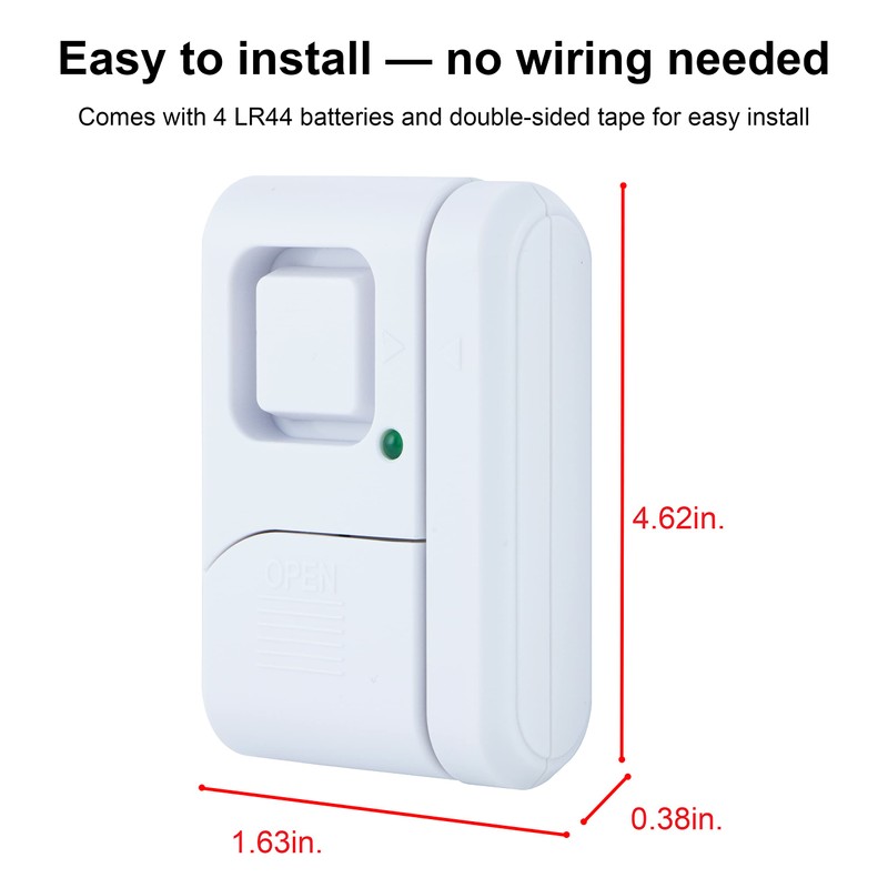 GE Personal Security Window and Door Alarm, 6 Pack, DIY