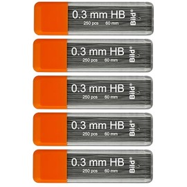 Bild Premium 1250 Leads of 0.3 mm HB Mechanical Pencil Lead Refills (HB Mega, 0.3 mm)