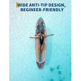 Garvee Inflatable Stand Up Paddle Boards Yoga Board with Premium SUP Paddle Board Accessories, Ultra-Light Wide Stable Design, Non-Slip Comfort Deck for All Skill Levels Youth Adults,10 Ft 6