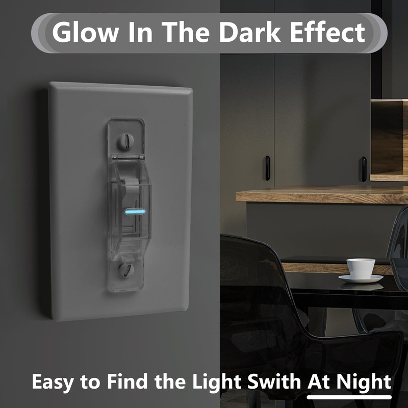 2 Pack Light Switch Cover Guard,Wall Light Switch Lock With