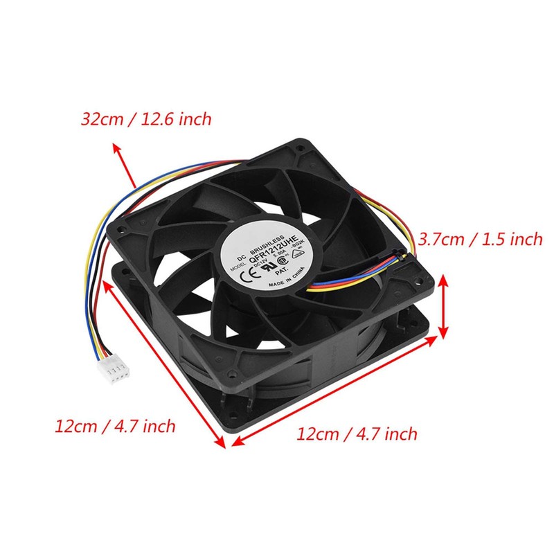 Standard Case Fan DC 12V 5.0A 7500RPM Cooling Replacement for