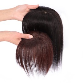 AISIHAIR Partial Wig, Hairpiece, Hairpiece, Fully Hand Planted, Ultra Realistic Artificial Skin, Gray Hidden, Bangs Wig, Realistic