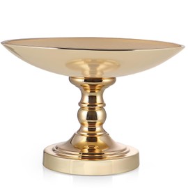 MDLUU - Tazón Decorativo con Patas y Pedestal para Centro de Mesa, Comedor y Sala de Estar, 11.8 Pulgadas de Diámetro x 8 Pulgadas de Alto (Dorado)