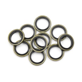 X AUTOHAUX 10pcs Oil Crush Washers Drain Plug Gaskets 12mm ID. 18mm OD.