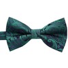 HISDERN Bow Tie with Pocket Square for Men Plain Adjustable