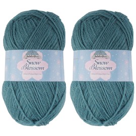 JubileeYarn Snow Blossom Yarn - DK Superwash Wool - Tide Pool - 2 Skeins