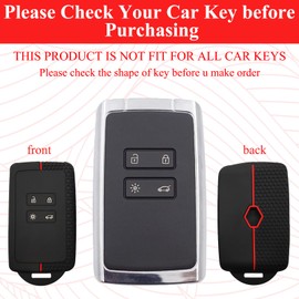 Key Fob Holder for Dacia 2 Pieces Key Card Case for Renault Captur Car Key Cover Suitable for Renault Clio Megane Koleos Kadjar Kangoo Twingo Talisman Captur Espace Dacia Duster Keychain Cover