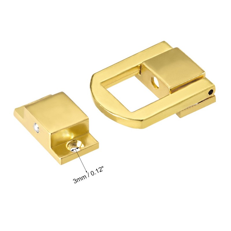 sourcing map Set of 4 Toggle Lock 31 mm Gold