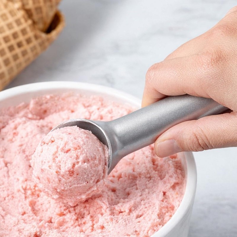 Ice Cream Scoop - Nonstick Anti-Freeze One Piece Aluminum Scooper