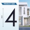 BHHQHH 10 Inch House Numbers for Outside Modern Black House