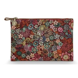 Charly Cosmetic Flat Pouch Medium Tutti i Fiori Pink 24 x 15.5 cm, Tutti And Fiori Pink