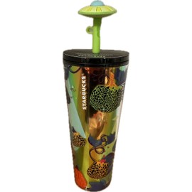 Starbucks 2024 Extraterrestrial Cold Cup with Spaceship Straw Topper 24 oz