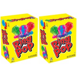 Ring Pop 2 PACK - Ring Pop Kosher Bulk Candy Lollipop Variety Party Pack - 40 Count