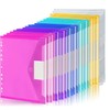 24 Pack 6 Colours File Folder Envelopes with Label Pocket,Envelope