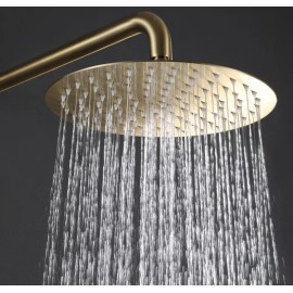Homein 10 Inch High Pressure Overhead Rain Shower Head Thin Brushed Luxury Gold Stainless Steel Finish 1.8gpm Usa Local StockColor: Gold, Bath & Shower Faucet Type: Rain Shower Head