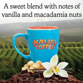 Kauai Coffee Kauai Hawaiian Ground Coffee, Vanilla Macadamia Nut Flavor - Gourmet Arabica Coffee From Hawaii's Largest Grower, Smooth, Delicious Flavor and Amazing Aroma - 10 Ounce