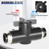TAILONZ PNEUMATIC BVU-1/4 OD Ball Valve Air Flow Control Valve