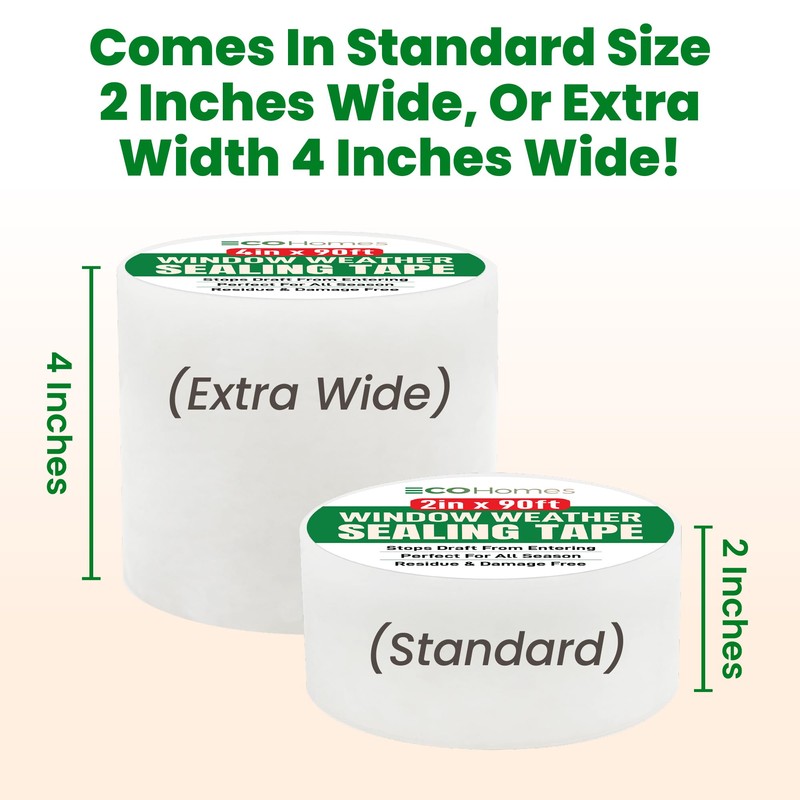 ECOHomes Window Weather Sealing Tape (2 Inch Wide) - Clear