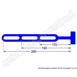 meinAnhängerersatzteil 4 x Rubber Tensioner Straps for Car Trailer Tarpaulin Trailer Covers Black 260 mm