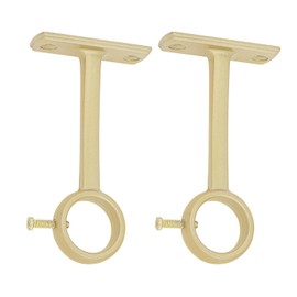 Soportes para Barra de Cortina de Montaje en Techo, Soporte Pesado para Cortina de Techo y Pared para Barra de Cortina de 1 Pulgada (Oro (Juego de 2))
