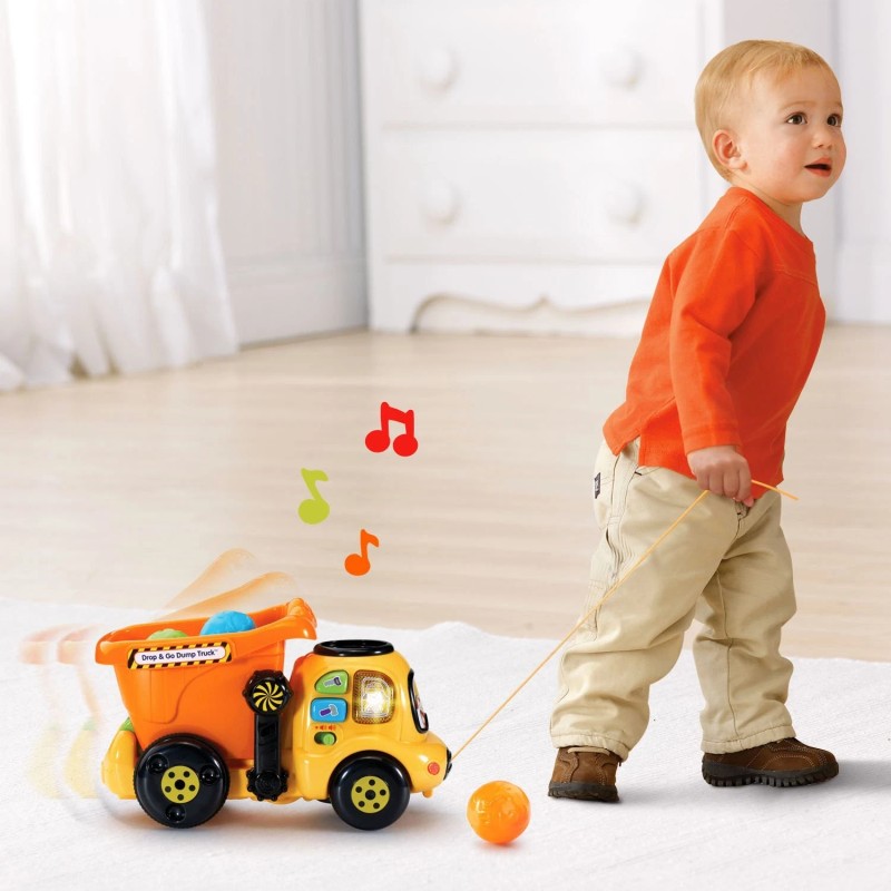 VTech Drop and Go Dump Truck Interactive Learning Toy for